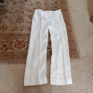Size 6 jcrew cuffed linen pants